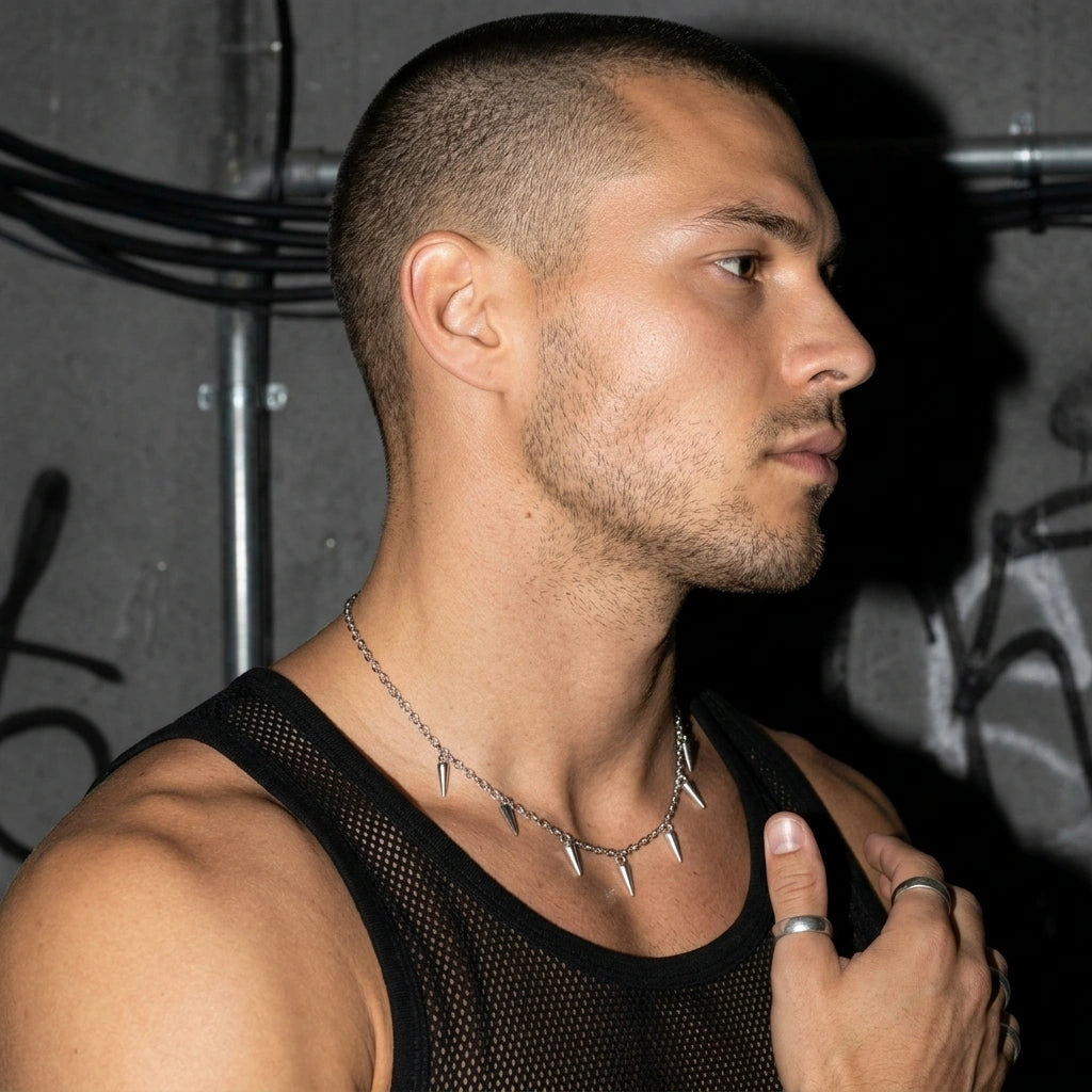 Techno Spike Chain - Dreiviertel-Ansicht | Techno Essentials
