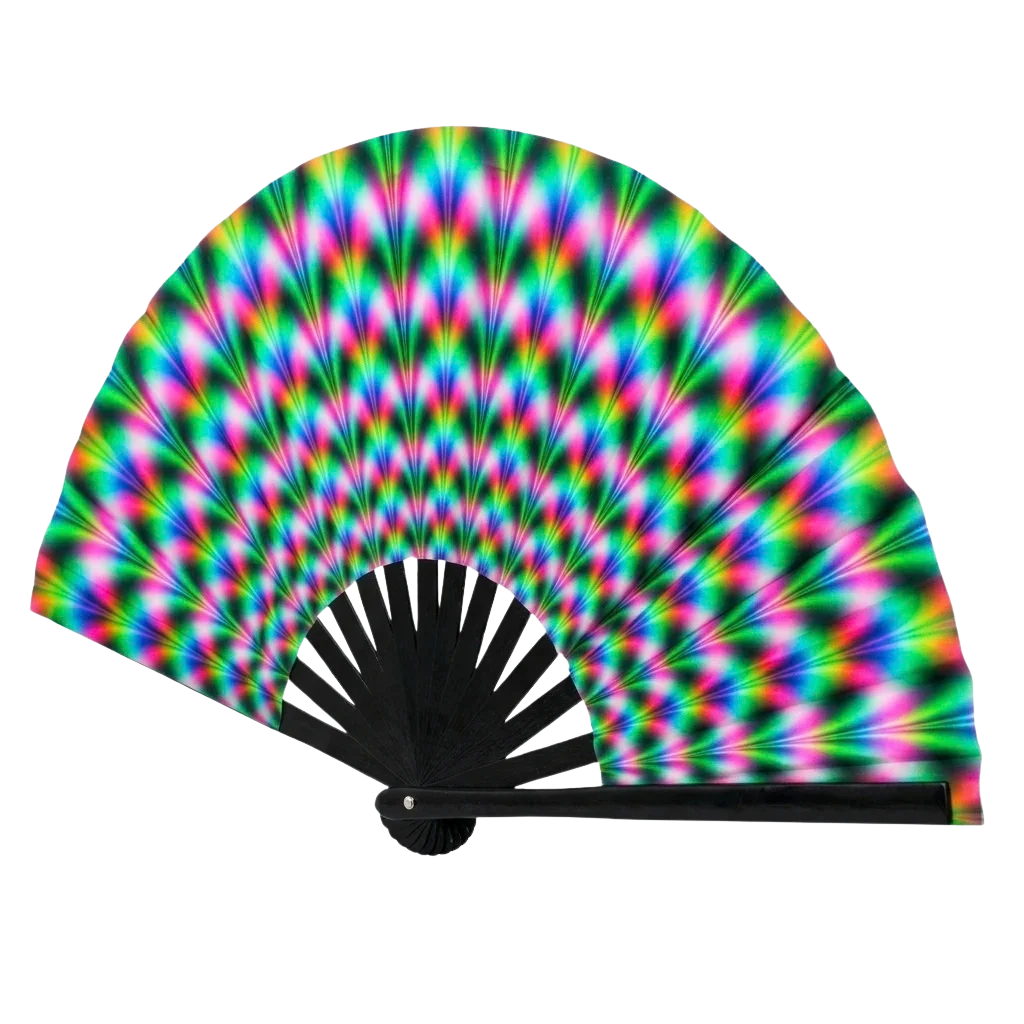 Electric Aura - UV XXL Rave-Fächer