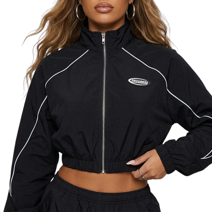Midnight Pulse Crop Jacke für Raves