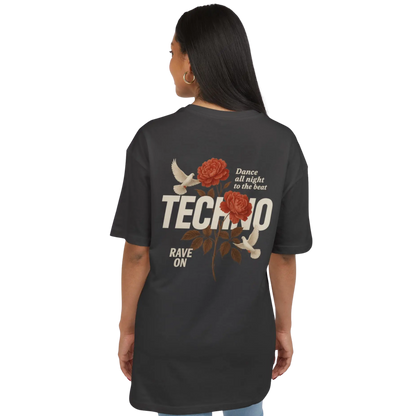 Techno Rose Rave Oversize Shirt