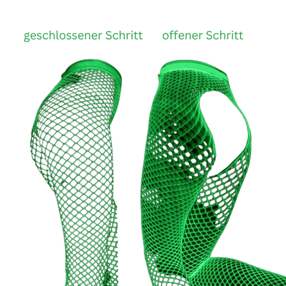 RaveGlow Neongrüne Netzstrumpfhosen