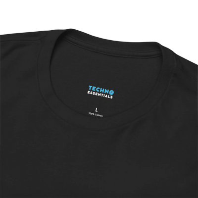 Techno Rose Classic Rave Shirt, Detail Kragen mit Nackenlabel