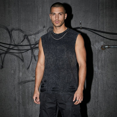 Rogue Chain Tanktop - Dreiviertel-Ansicht | Techno Essentials