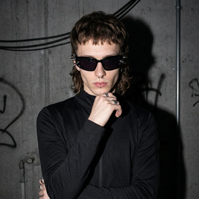 Spiked Techno Brille - Rückansicht | Techno Essentials