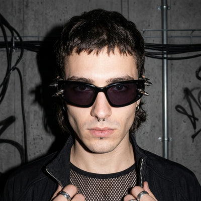 Spiked Techno Brille - Frontansicht | Techno Essentials